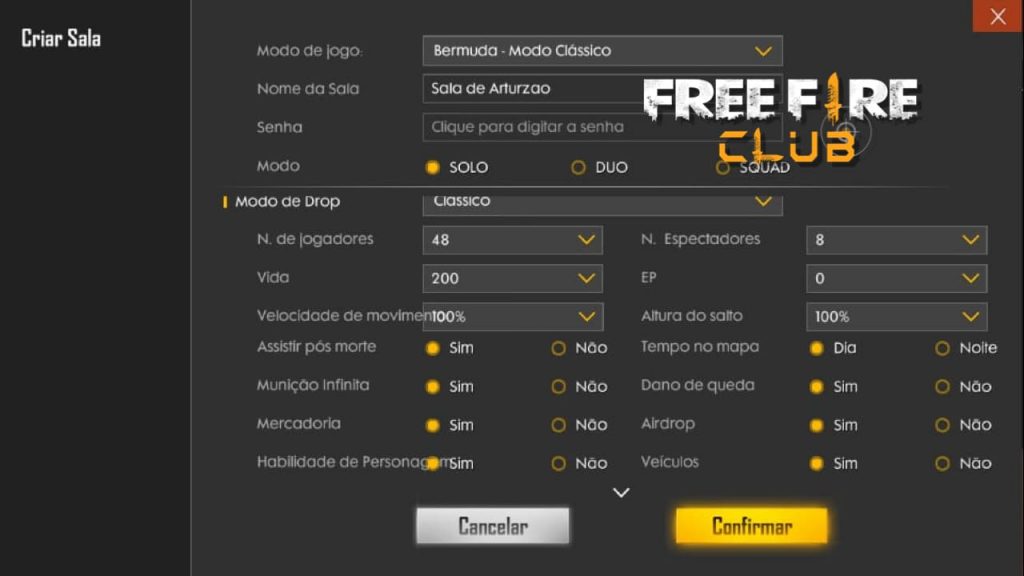 Como funciona a Sala Personalizada? – Free Fire Suporte