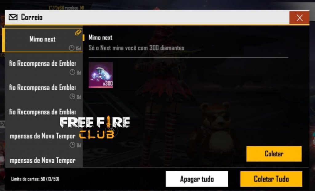 Como resgatar Código de 300 Diamantes Free Fire Grátis do Next