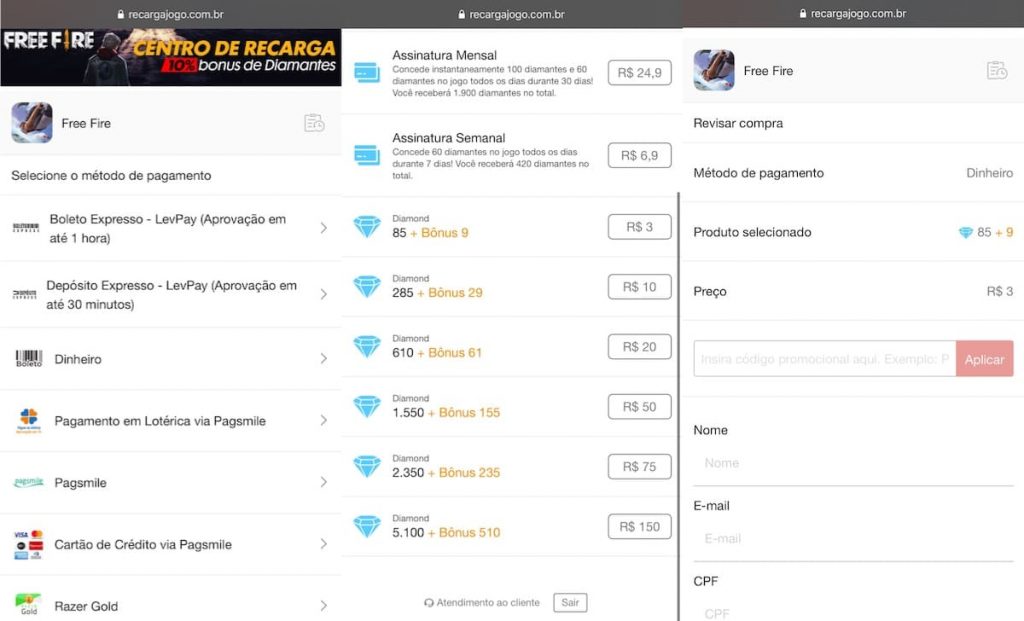 Como comprar códigos do Free Fire e ter diamantes grátis? ⋆ Vales Presente:  comparações, descontos e promoções