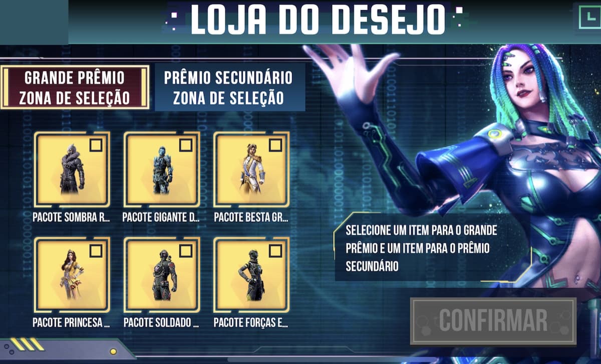 Free Fire: Loja do Desejo traz Conjunto Ciborgue Azul, free fire