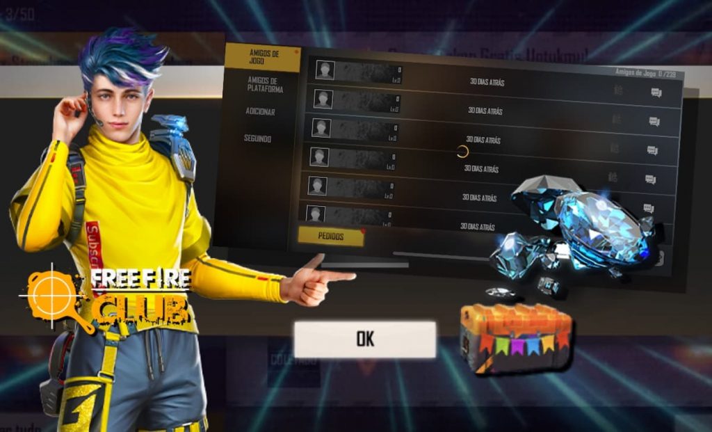 Chamar amigo de volta Free Fire: receba até 19.999 diamantes