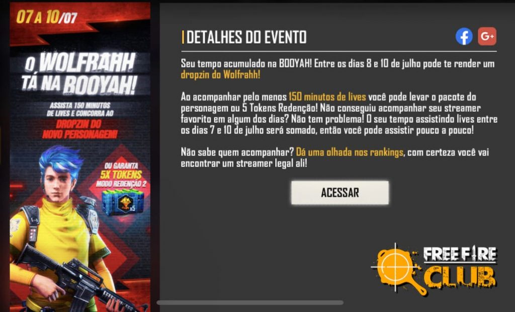 Garena Free Fire - O Wolfrahh está chegando para telar no FF! Sua