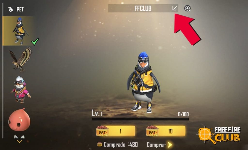 101 nomes para o pet Free Fire Dom Pisante ou Pinguim - Free Fire Club