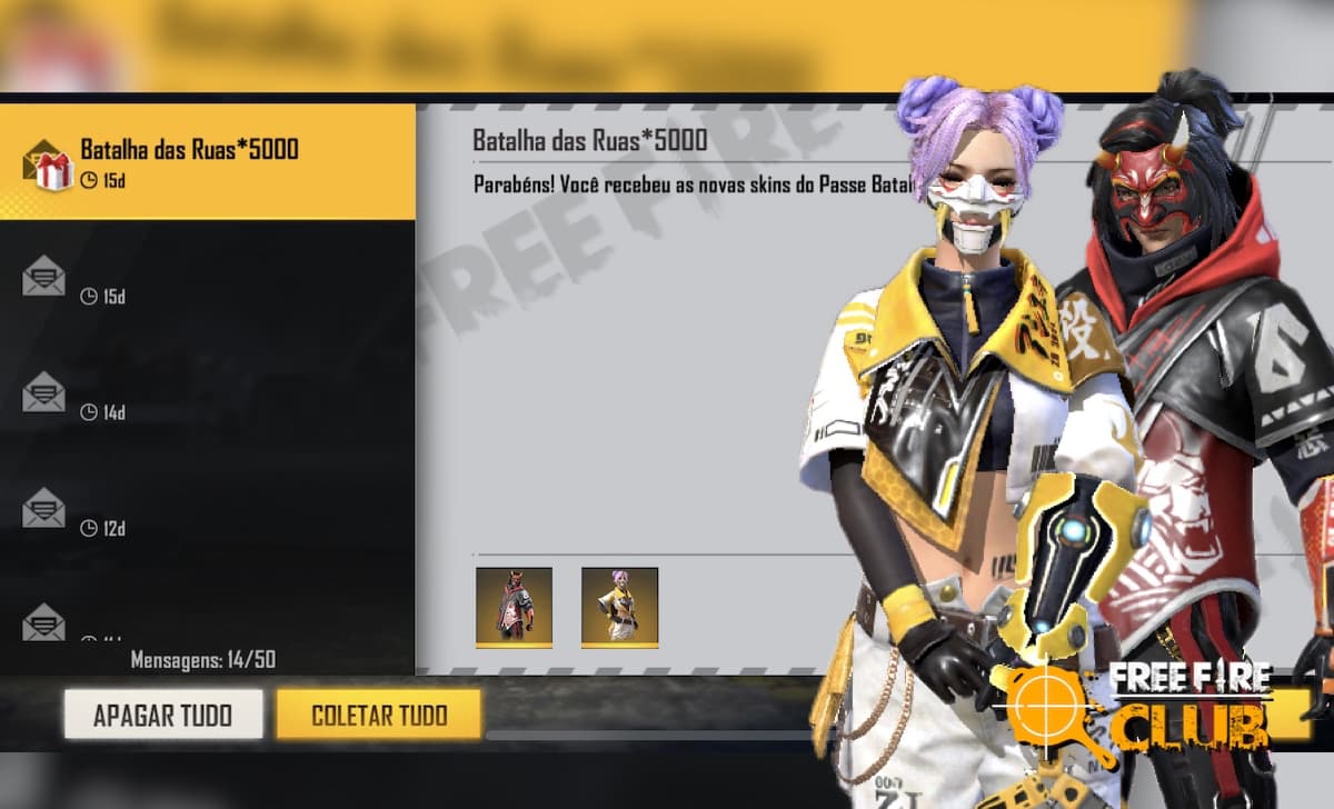 CODIGUIN FF: Códigos Free Fire do passe de elite Batalha das Ruas