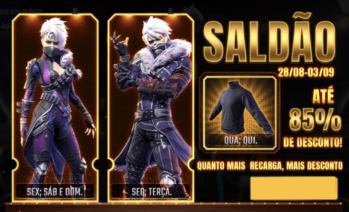 Gola Alta e Sombra Roxa no Saldão Free Fire: como será o evento! - Free  Fire Club