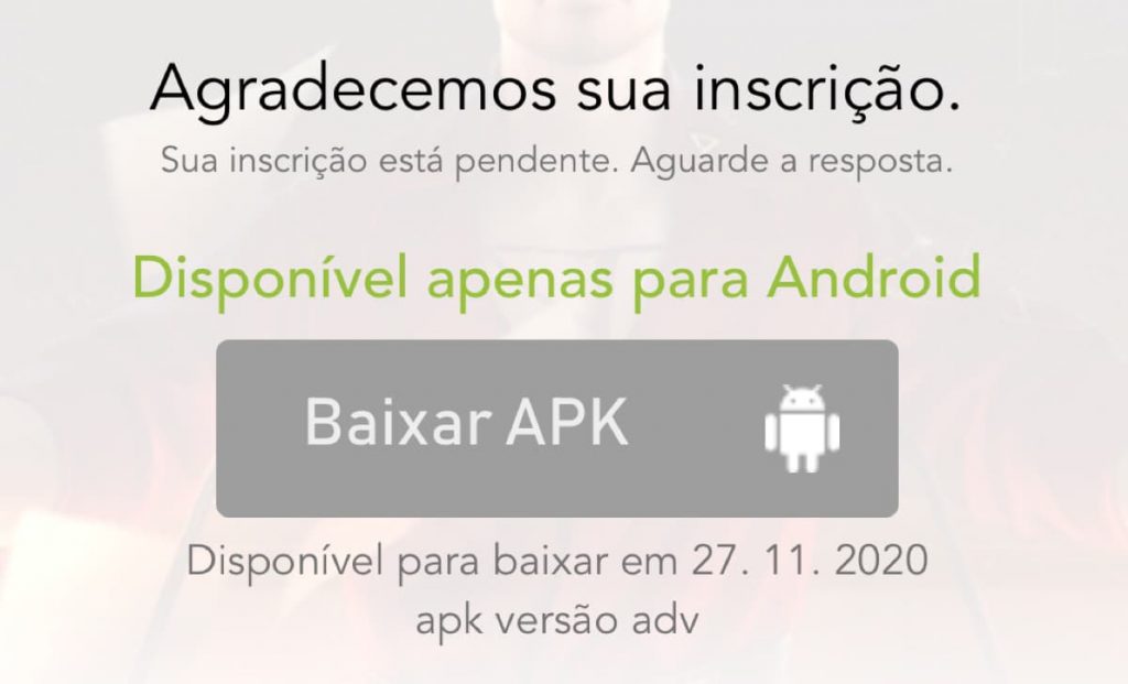 CDK Free Fire: código de ativação no APK do Servidor Avançado