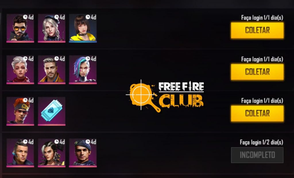 Free Fire: Desafio de Março dá teste grátis do Alok, CR7 e personagens