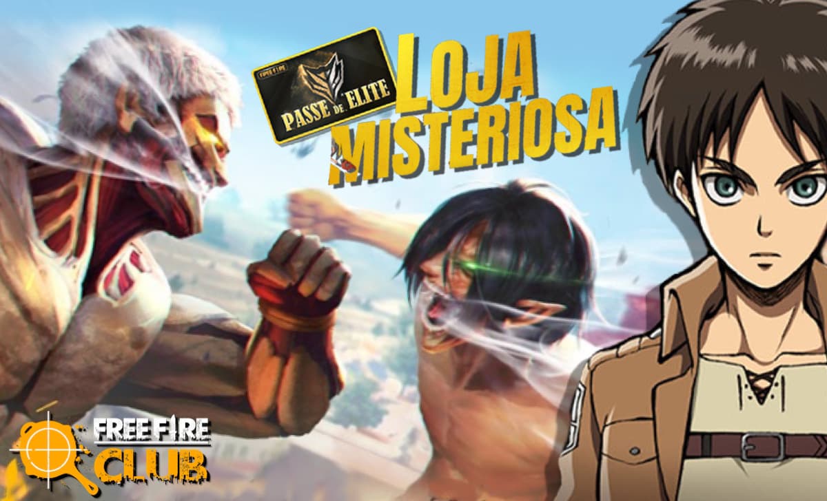 Free Fire: evento de Shingeki no Kyojin tem itens vazados; veja