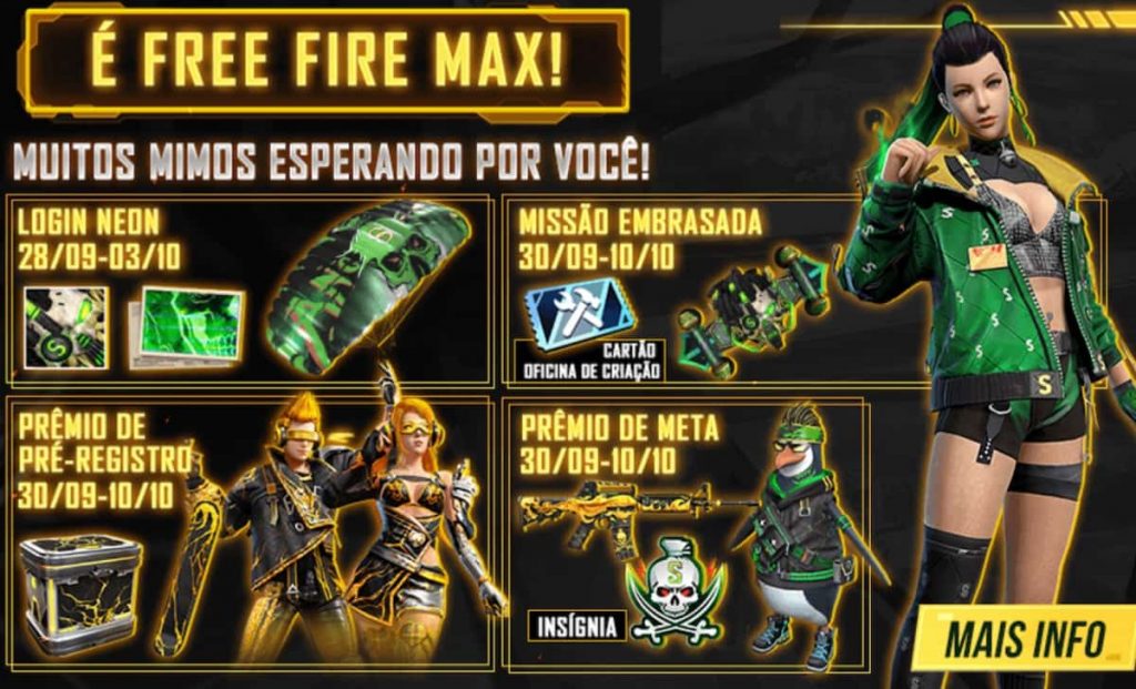 Premiação gratuita Free Fire Max - Saiba como reivindicar ⋆ Vales Presente:  comparações, descontos e promoções