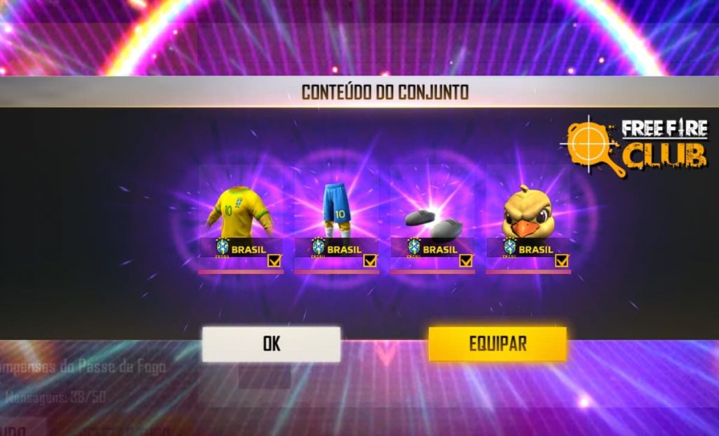 Codiguin Free Fire infinito com a skin do Brasil: como pegar