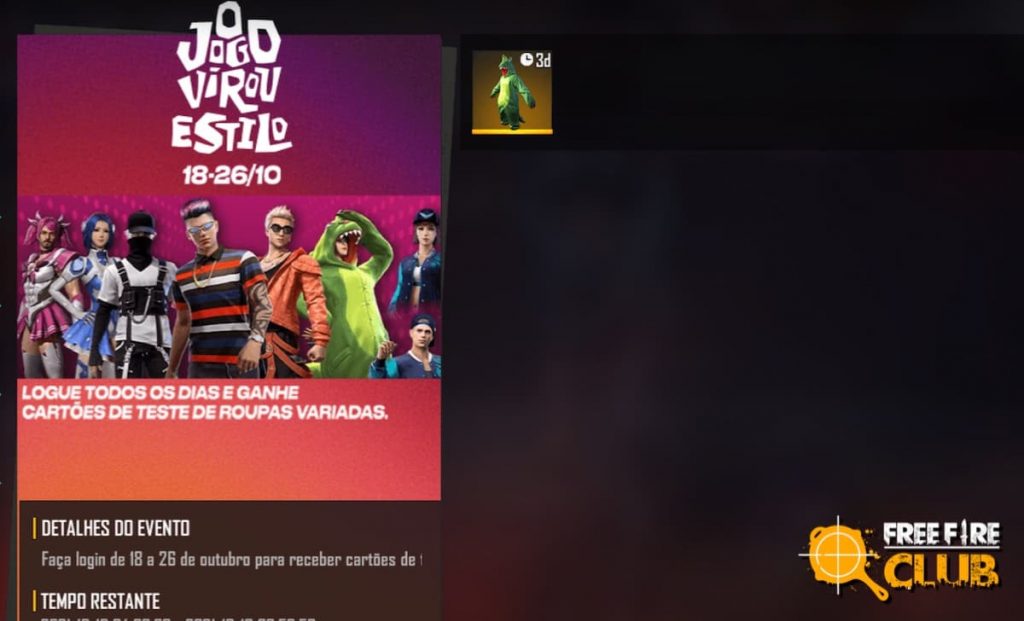 COMO PEGAR GRÁTIS GUIRIA ANGELICAL- SKIN PRISIONEIRO NO EVENTO O JOGO VIROU FREE  FIRE FIRE 