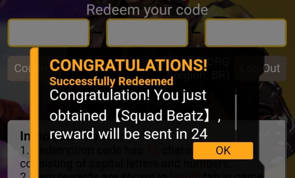 CODIGUIN FF: novo código Free Fire do Squad Beatz em fevereiro de