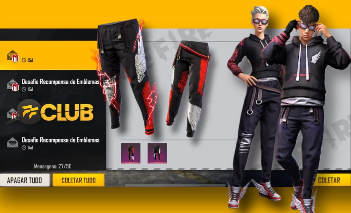 CODIGUIN FF 2022: código Free Fire da Calça Angelical ativo para resgatar  no Rewards Garena - Free Fire Club