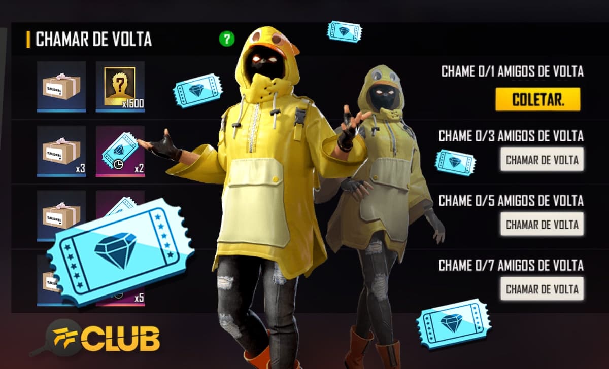 Chamar de volta Free Fire 2022: ID e ferramenta em junho - Free Fire Club