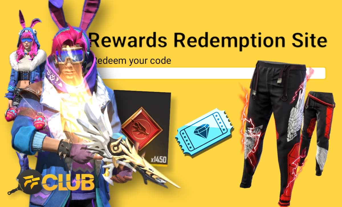 Codiguin da Calça Angelical Free Fire vermelha 2022: como resgatar no  Rewards - Free Fire Club