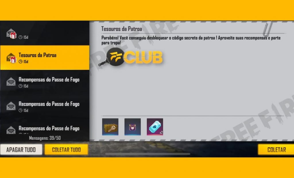 CODIGUIN FF: código Free Fire com Emote Quadradinho da Anitta e outros  itens da Patroa