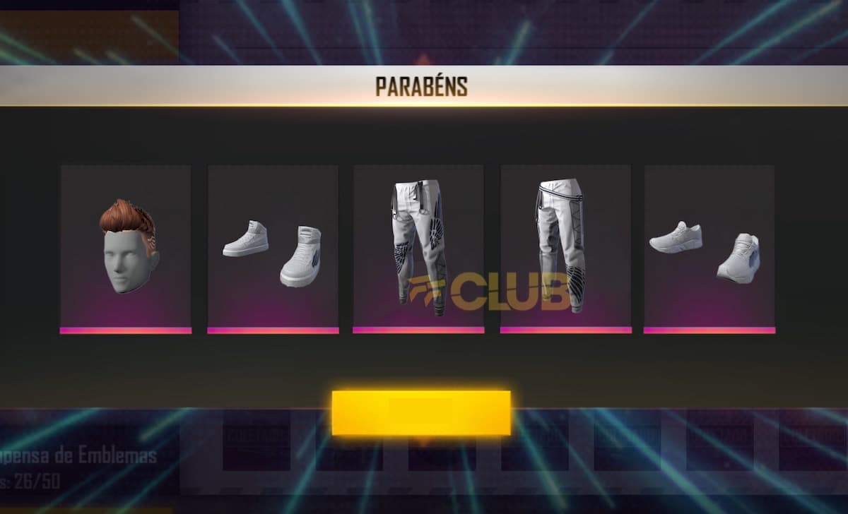 CODIGUIN FF: código Free Fire Calça Angelical azul e branca - Free Fire Club