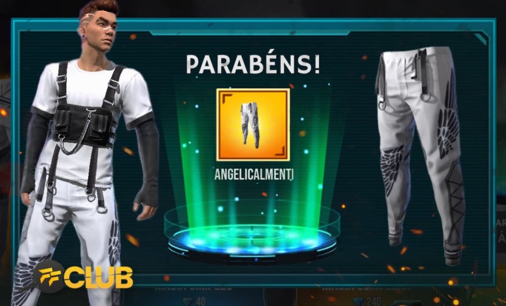 Codiguin da Calça Angelical Free Fire vermelha 2022: como resgatar no  Rewards - Free Fire Club