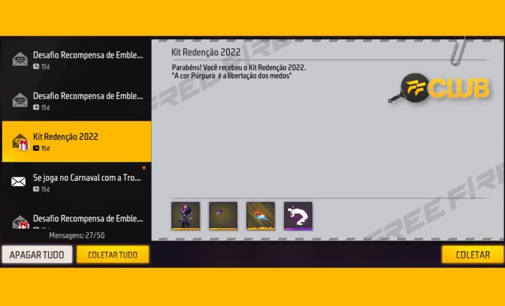 Código Free Fire: Codiguin Infinito, Itens da Anitta, Redenção no
