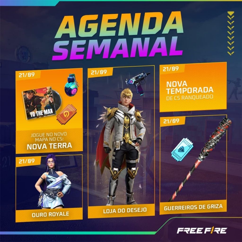 Recarga Free Fire: 21 de setembro (2022); recompensa da temática