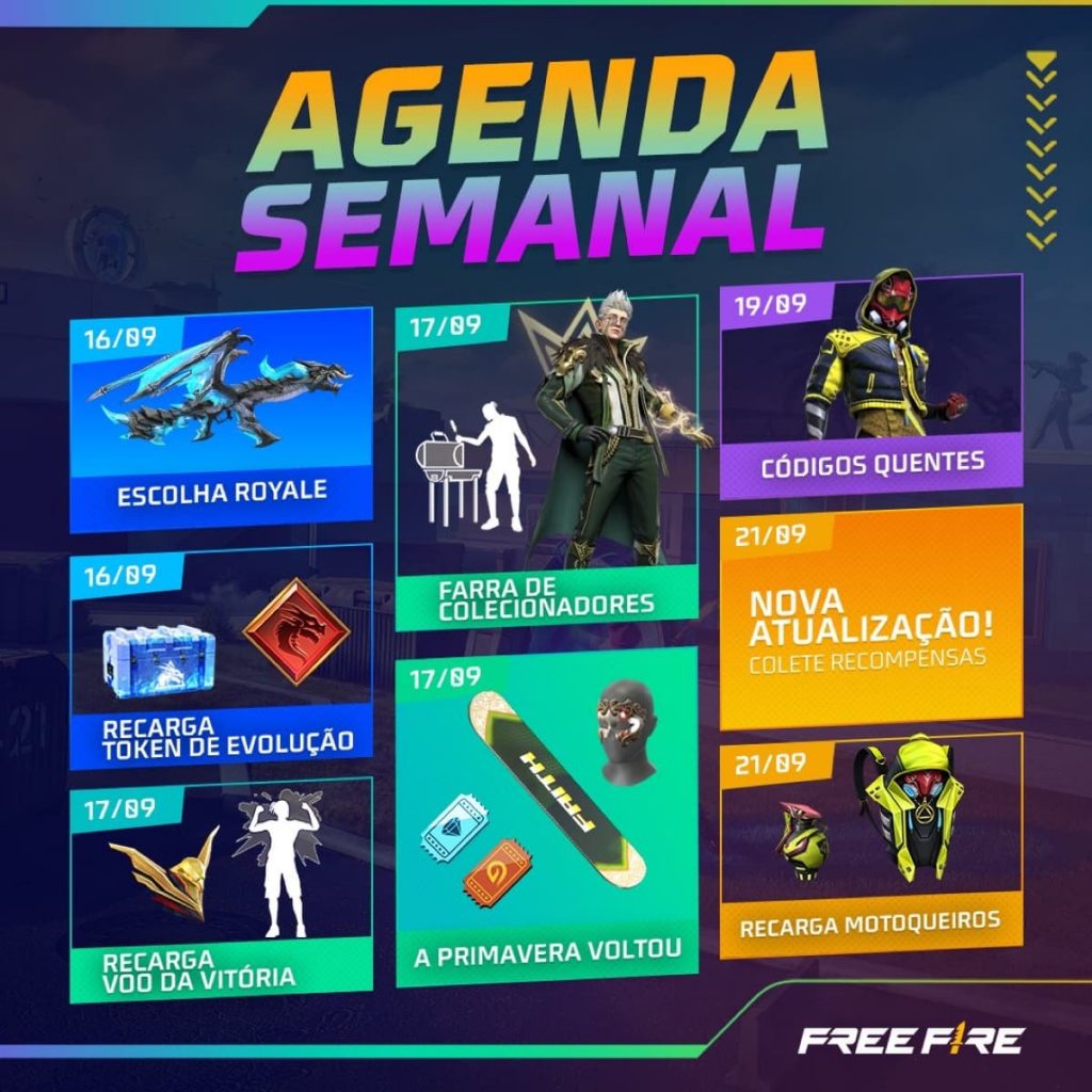 Calendário Semanal Free Fire: veja eventos dentro do jogo em janeiro de  2022 - Millenium