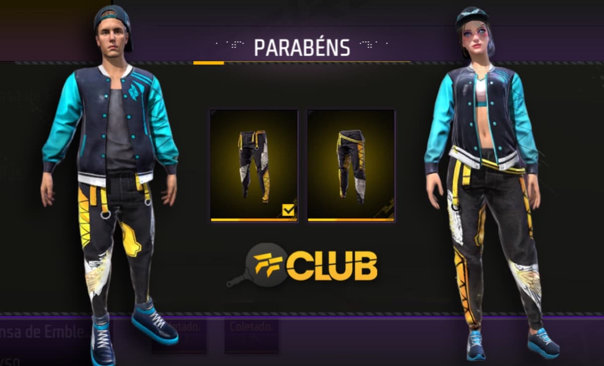 Free Fire: Calça Angelical amarela (Glamurosa e Brilhante) chega