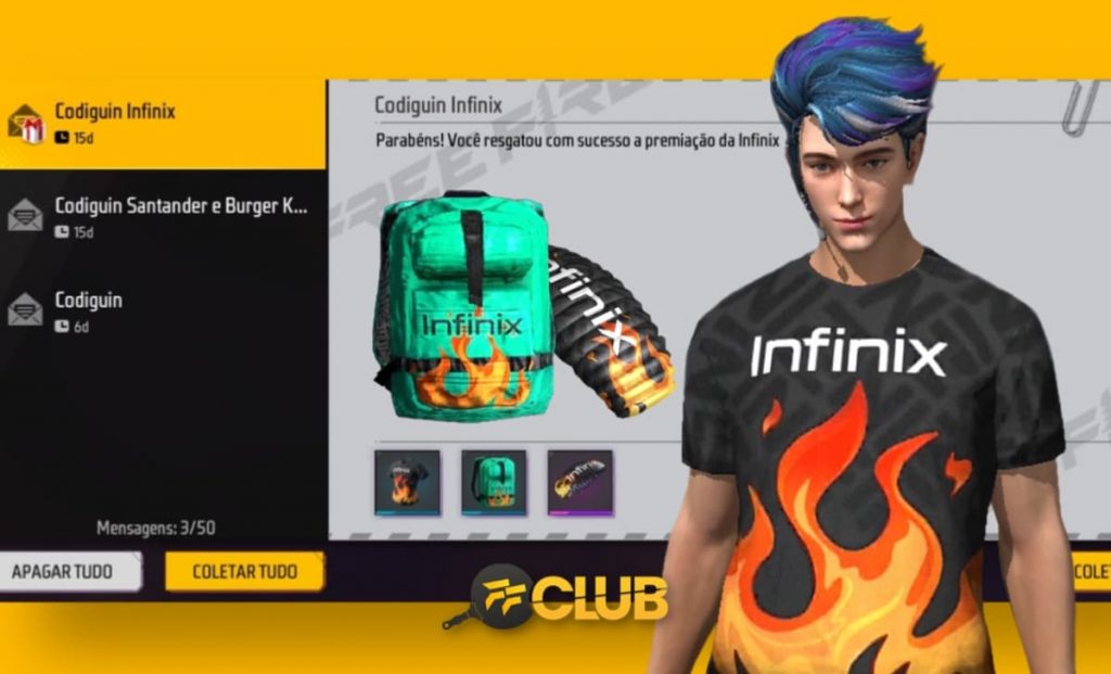 CODIGUIN FF Brasil x Colômbia: confira o código Free Fire deste