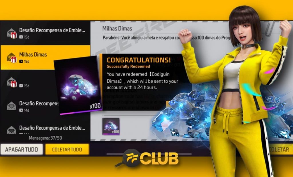 CODIGUIN FF: Código Free Fire de 100 Diamantes ativos para resgatar no  Rewards - PS Verso