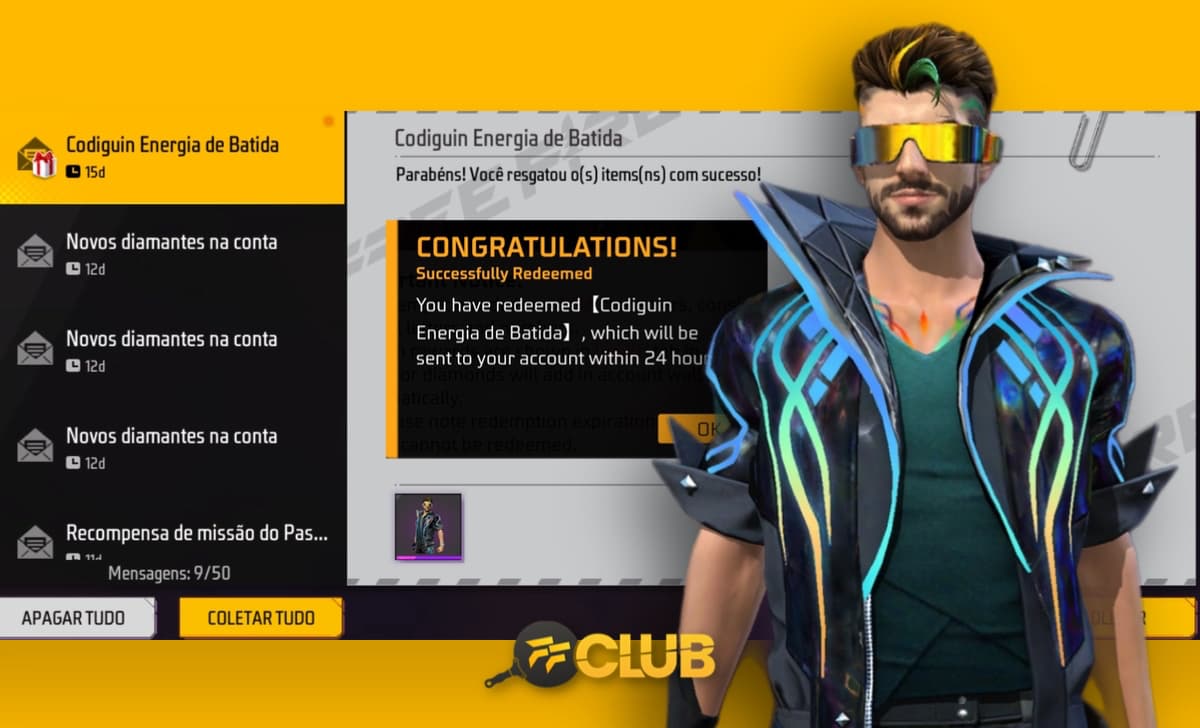 CODIGUIN FF: código Free Fire do 6º aniversário; resgatar no Rewards 