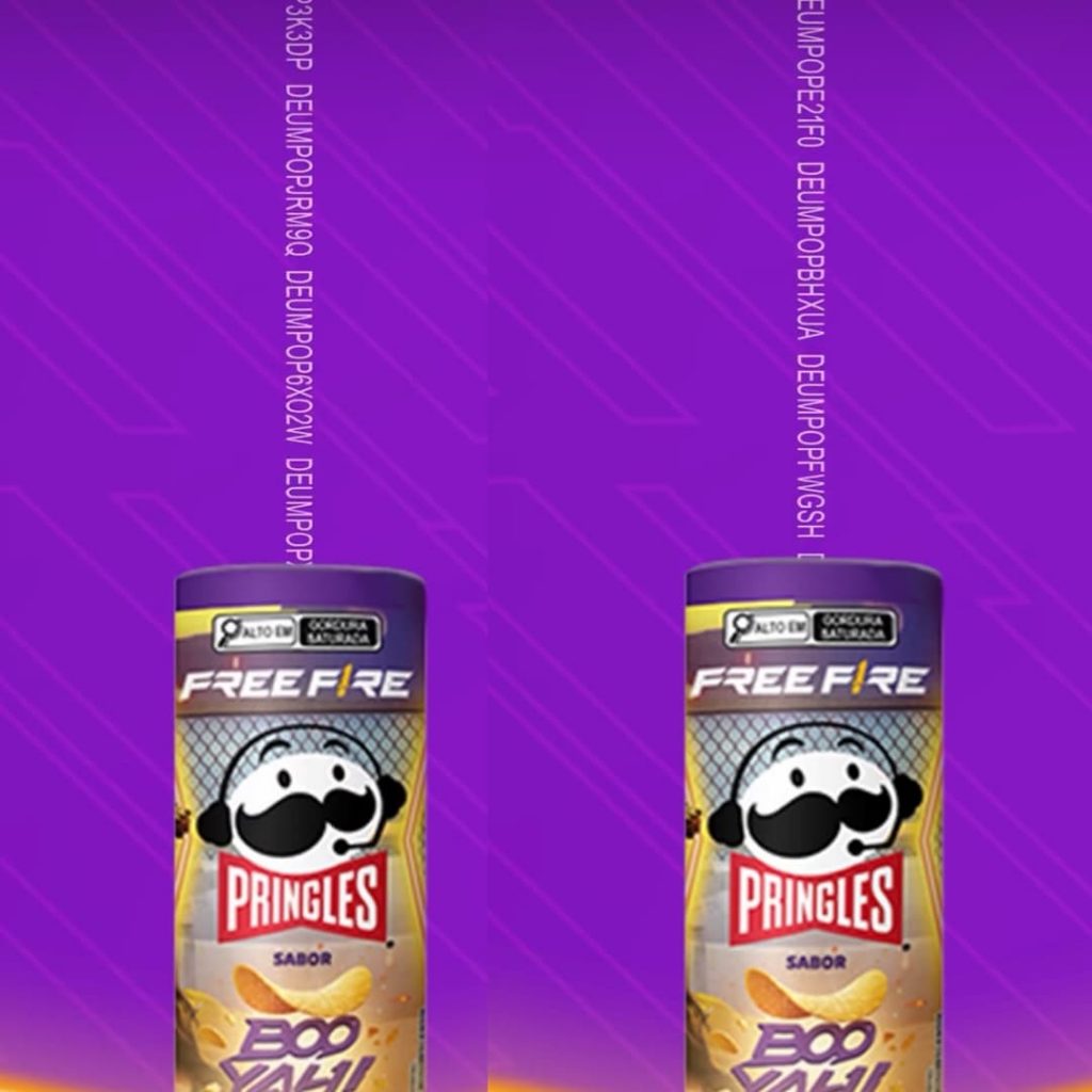 Codiguin FF  200 códigos Free Fire liberados pela Pringles