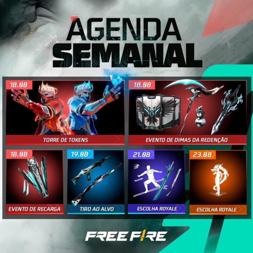 Calendário Semanal do Free Fire: confira a agenda dos próximos eventos