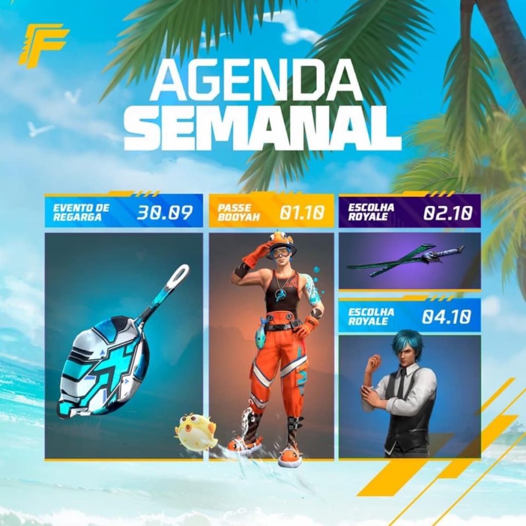 Calendário semanal Free Fire 29/09 a 06/10 em 2023 - Free Fire Club