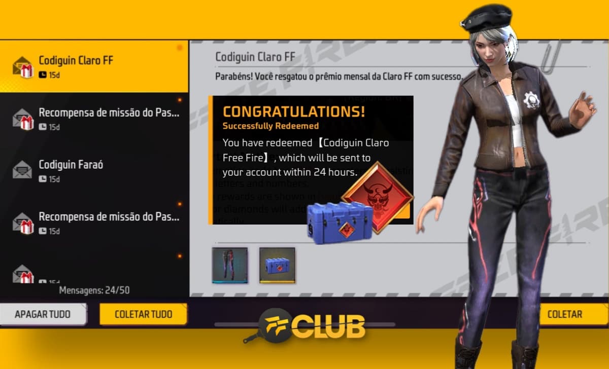 CODIGUIN FF 2023: novo código Free Fire x Claro em maio; resgatar no  Rewards - Free Fire Club