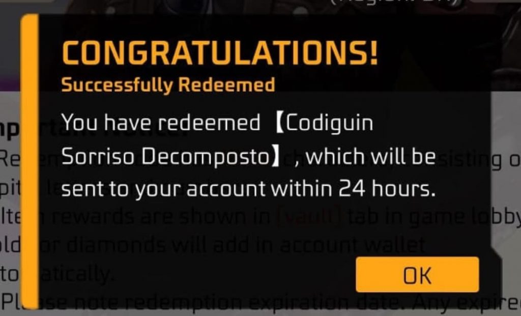 CODIGUIN FF: código Free Fire com Sorriso Decomposto; Resgate no Rewards